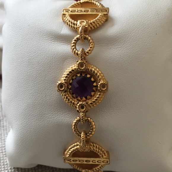 REBECCA JEWELRY COLLECTION  BRACELET - 18K GOLD PLATED - ON-TREND ROPE DESIGN - Picture 1 of 5